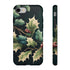 Dark Green Festive Holly in Watercolor - Impact Resistant Phone Case iPhone 8 Glossy